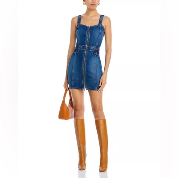 Ramy Brook Denim Mini Dress with Zipper - Picture 2 of 9